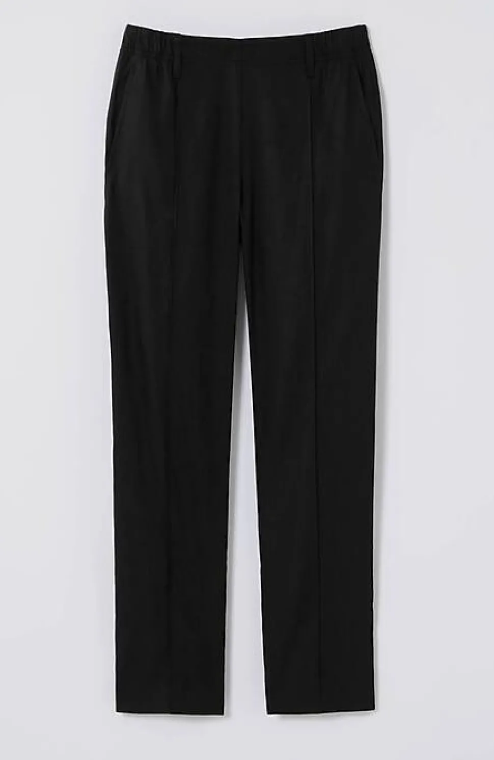 Pintucked Linen-Stretch Slim-Leg Pants | Jjill