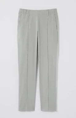 Pintucked Linen-Stretch Slim-Leg Pants | Jjill