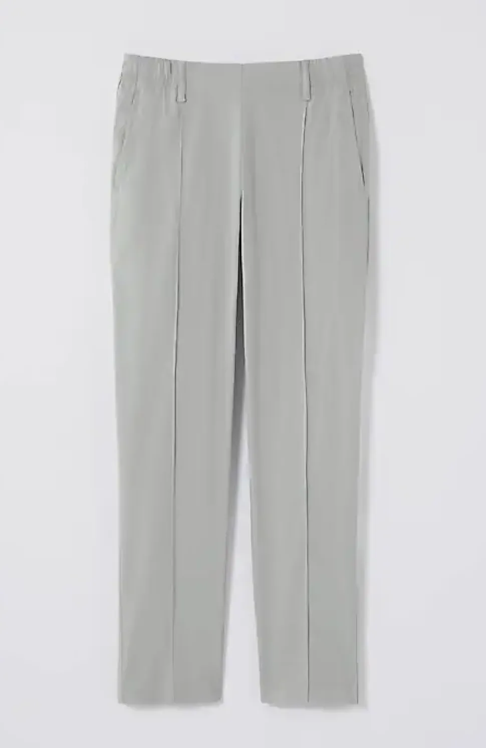 Pintucked Linen-Stretch Slim-Leg Pants | Jjill