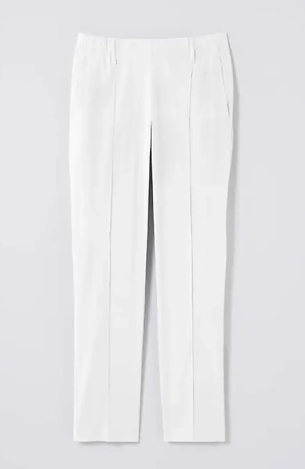 Pintucked Linen-Stretch Slim-Leg Pants | Jjill