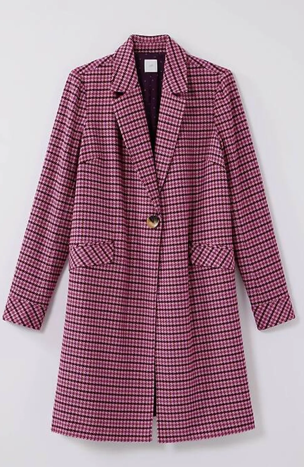 Plaid Notched-Collar Jacket | Jjill