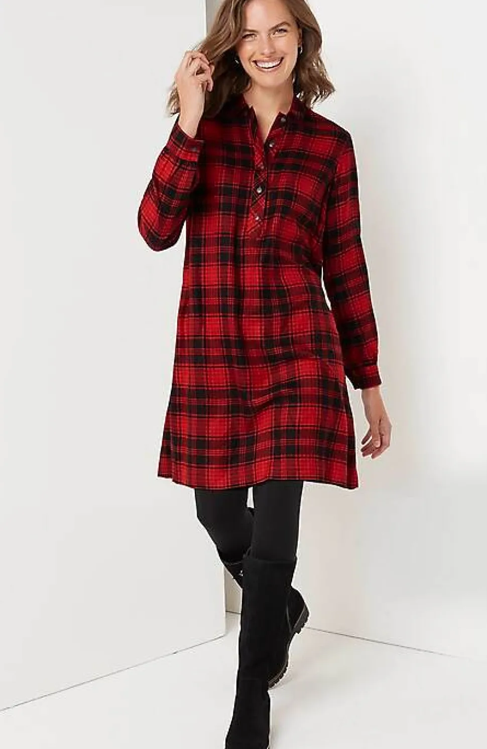 Plaid Shirtdress | Jjill