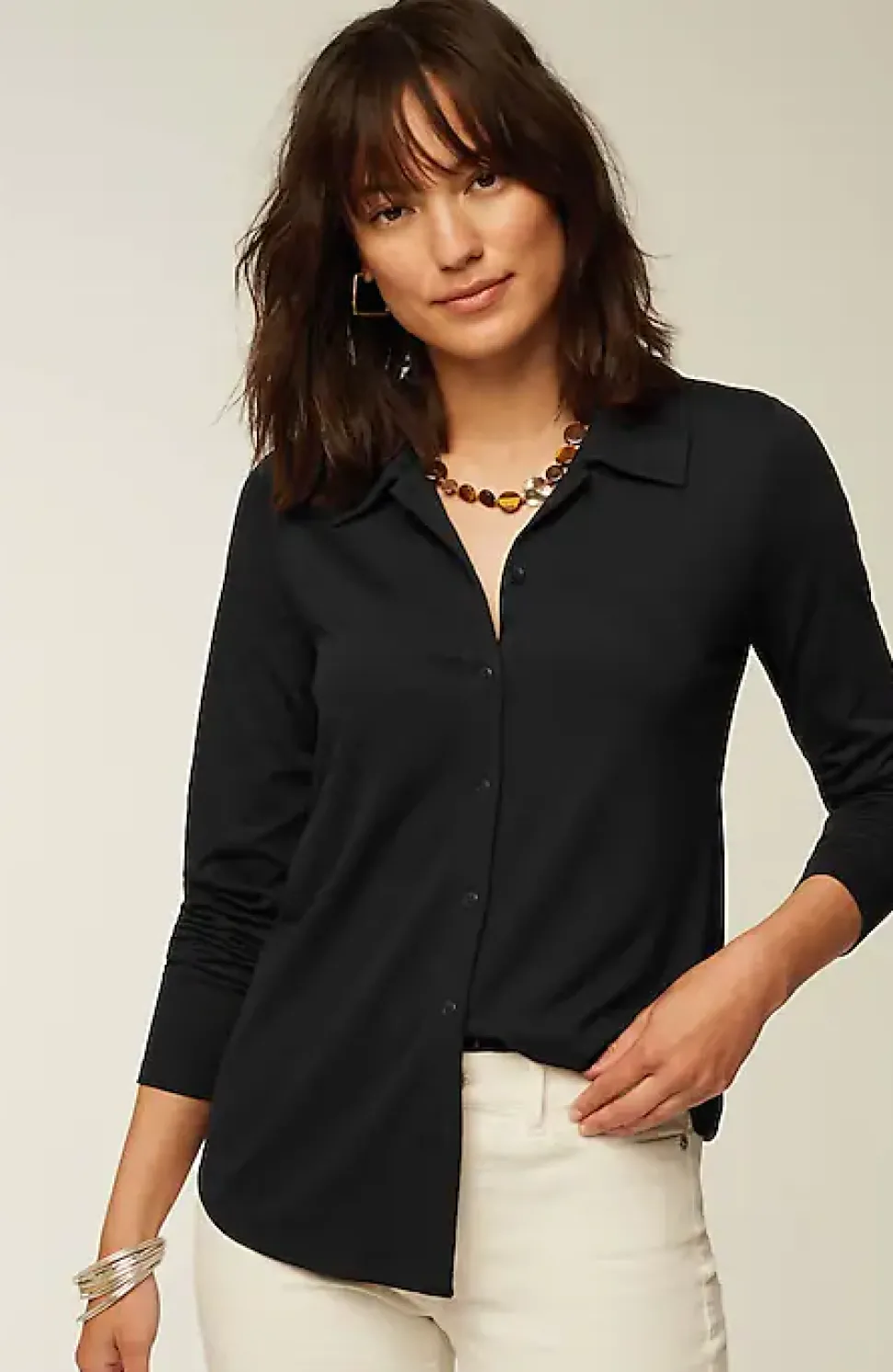 Ponte Knit Shirt | Jjill