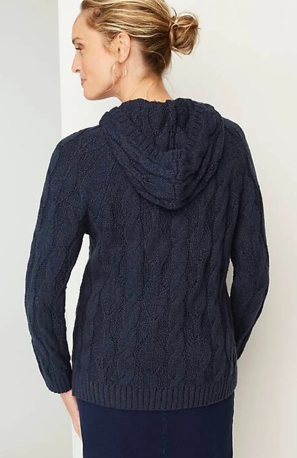 Pure Jill Cable Hooded Sweater | Jjill