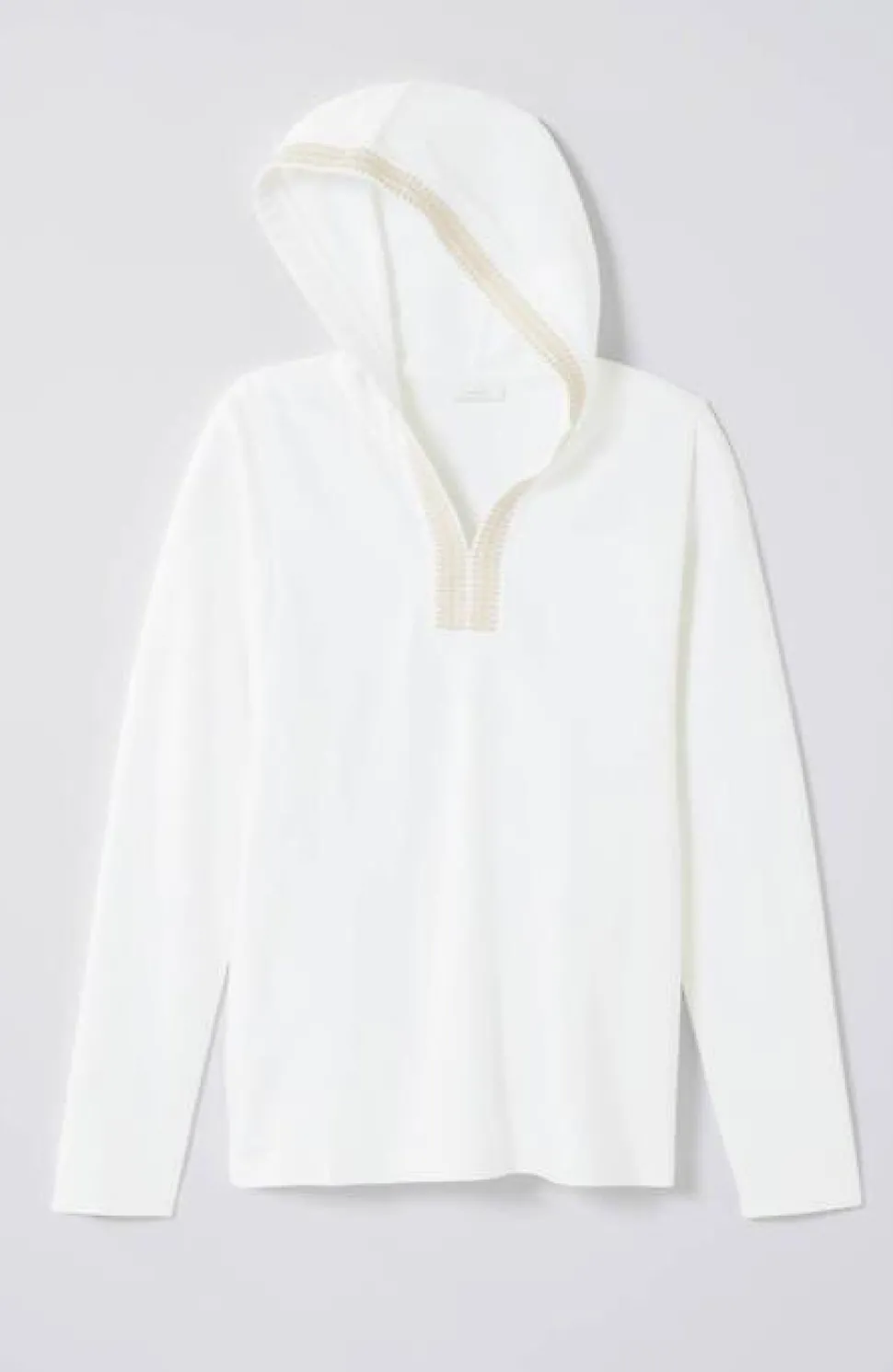 Pure Jill French Terry Embroidered-Hood Pullover | Jjill