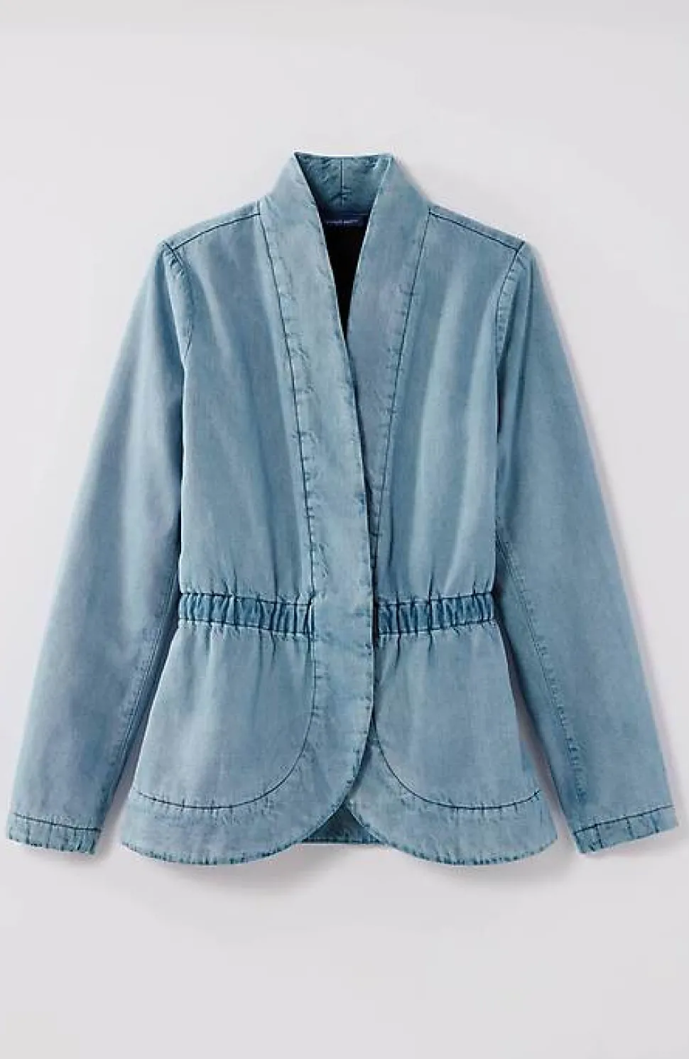 Pure Jill Indigo Curved-Hem Jacket | Jjill
