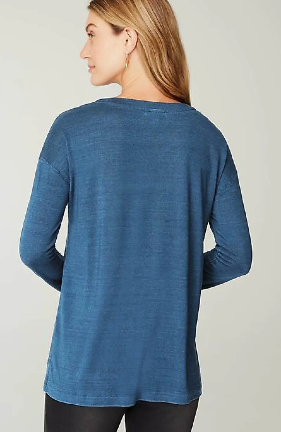 Pure Jill Indigo-Jersey Relaxed Top | Jjill