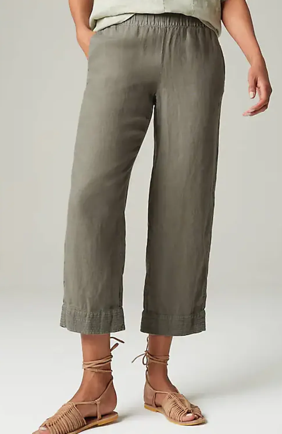 Pure Jill Linen Trapunto-Stitched Pants | Jjill