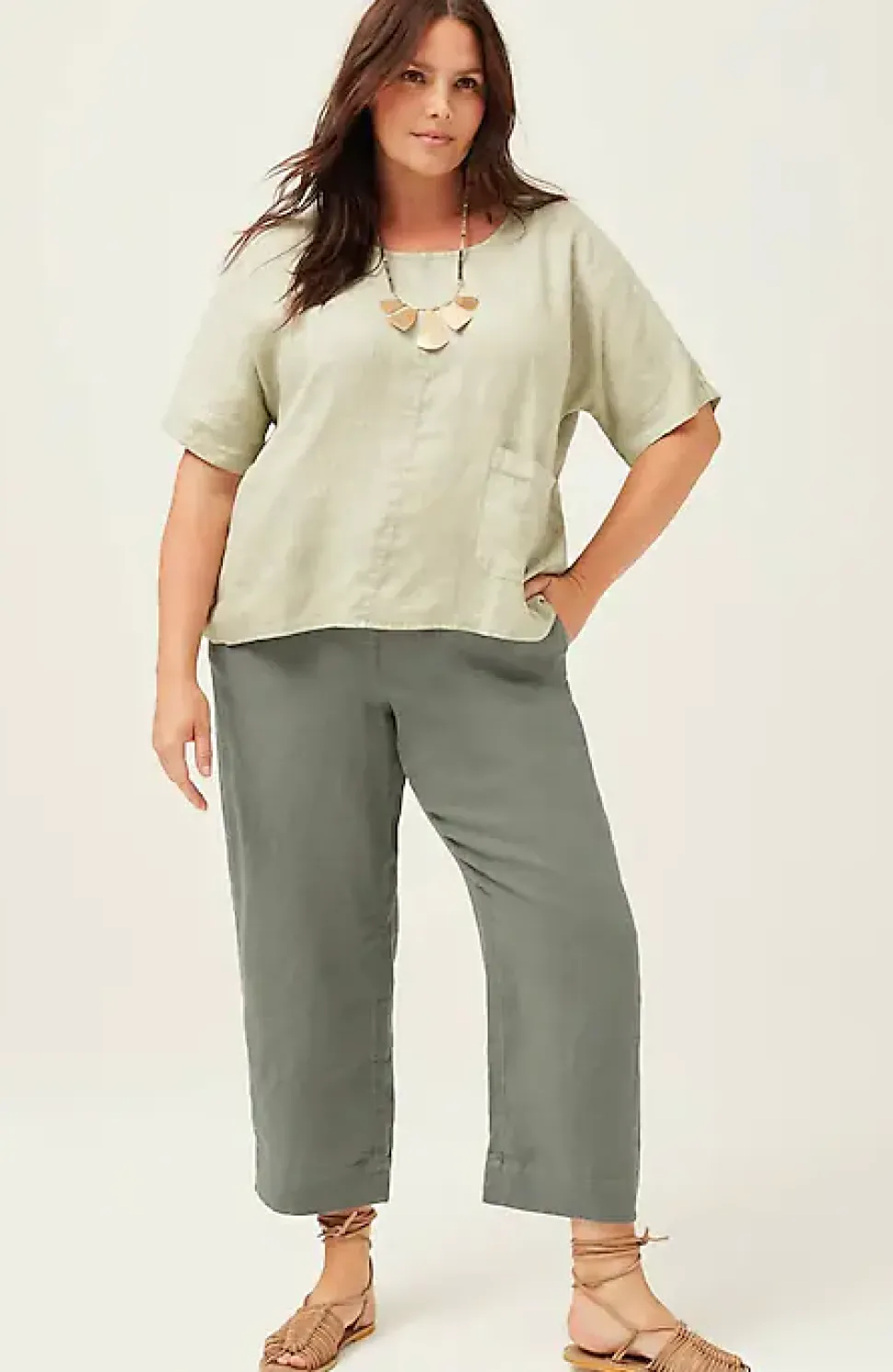 Pure Jill Linen Trapunto-Stitched Pants | Jjill