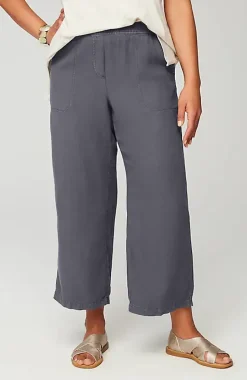 Pure Jill Linen-Blend Wide-Leg Crops | Jjill