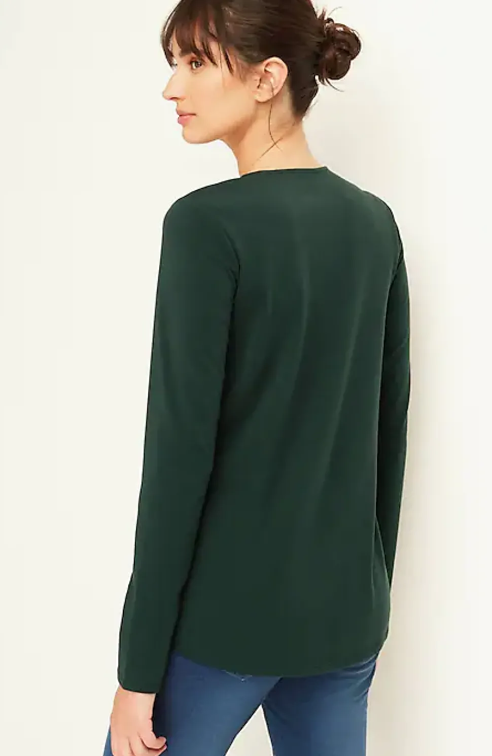 Pure Jill Long-Sleeve Shirttail Tee | Jjill
