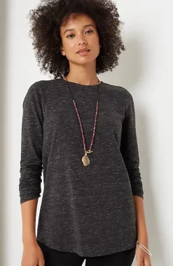 Pure Jill Long-Sleeve Shirttail Tee | Jjill