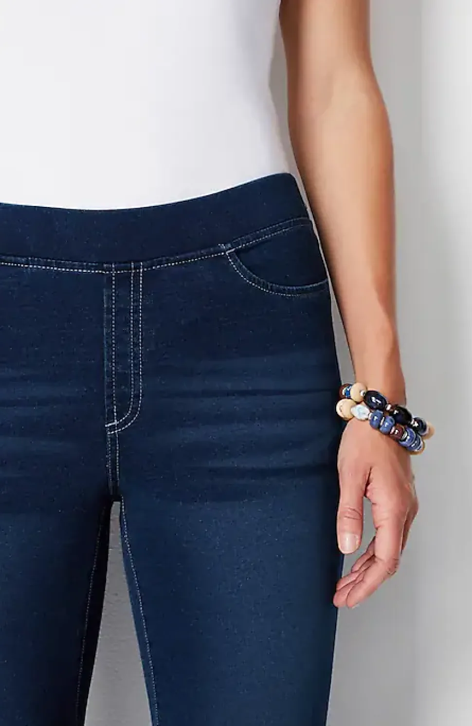 Pure Jill 5-Pocket Knit Pull-On Jeans | Jjill