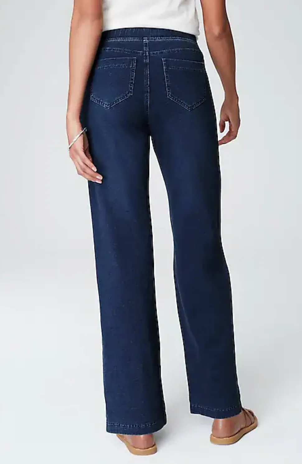 Pure Jill 5-Pocket Knit Wide-Leg Jeans | Jjill