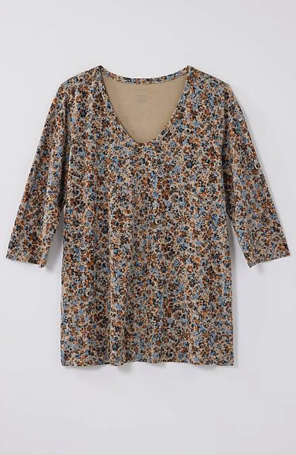Pure Jill Printed Soft-V-Neck Top | Jjill