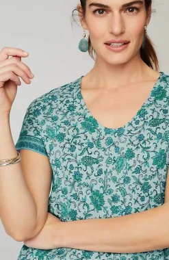 Pure Jill Side-Slit Elliptical Tee | Jjill