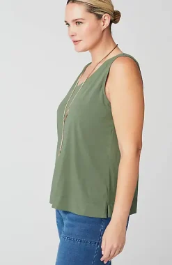 Pure Jill Soft-V-Neck Layering Tank | Jjill