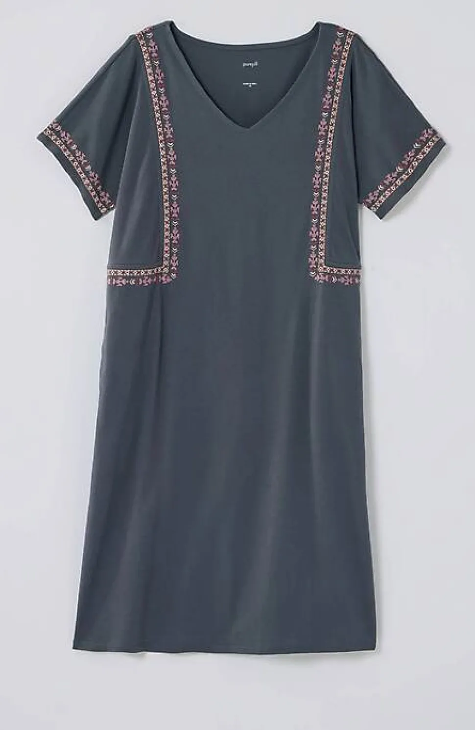 Pure Jill Soft-V-Neck T-Shirt Dress | Jjill