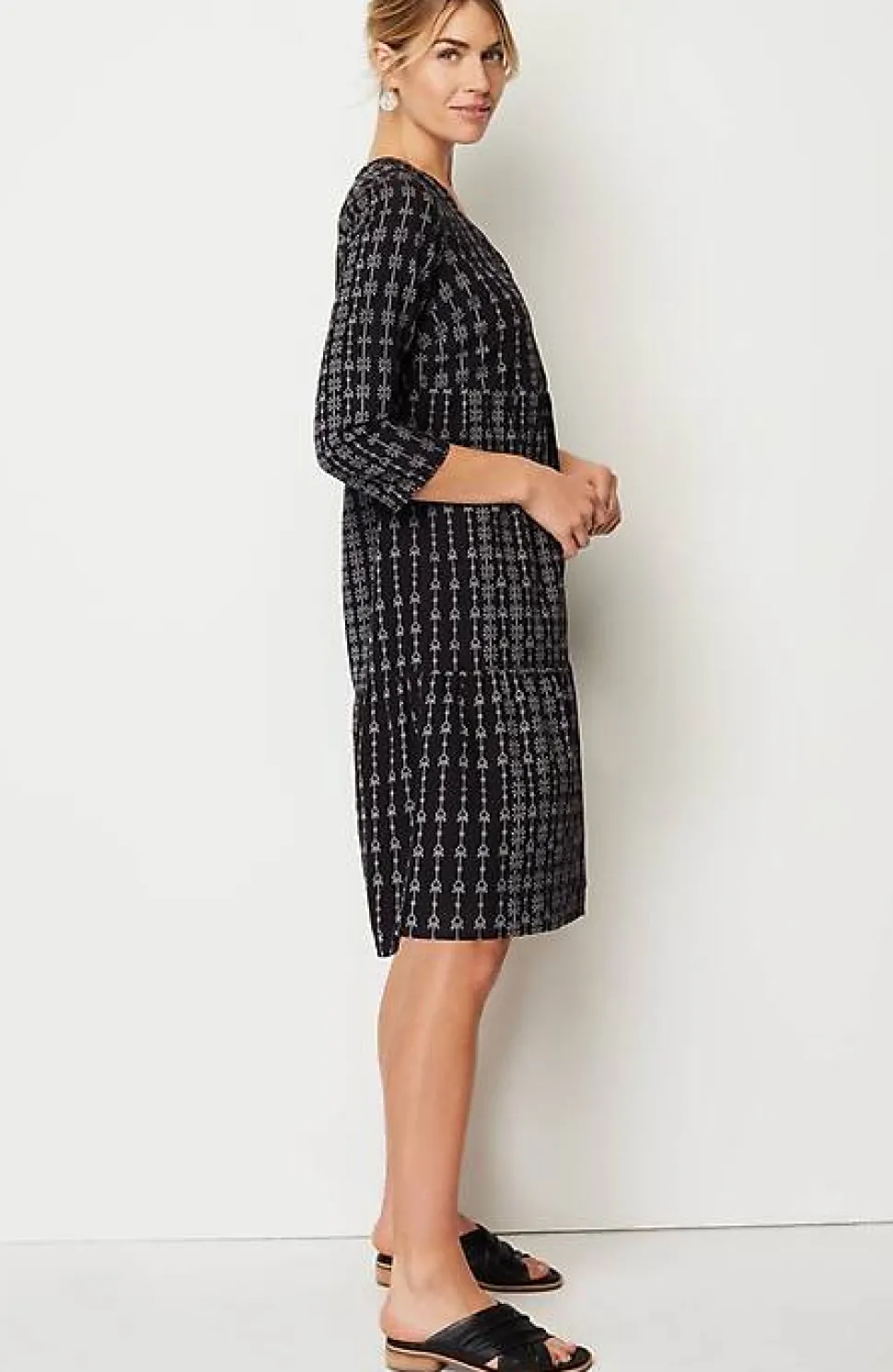 Pure Jill Tiered Button-Front Dress | Jjill
