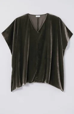 Pure Jill Velvet Seamed Draped Top | Jjill