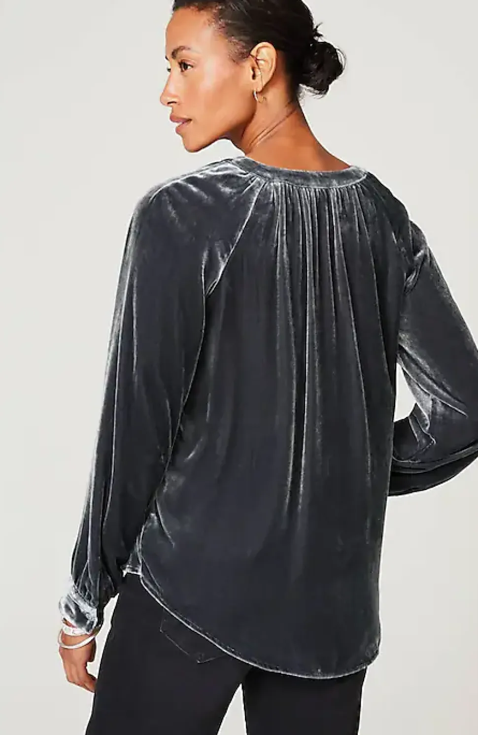 Rayon U0026 Silk Velvet Blouse | Jjill