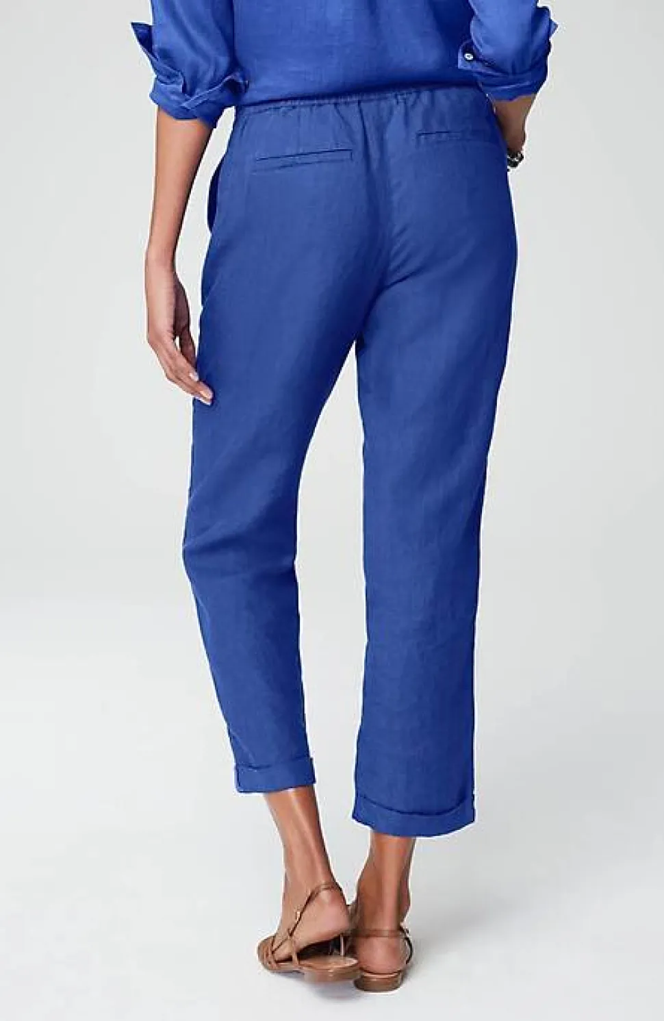 Relaxed Linen Straight-Leg Pants | Jjill