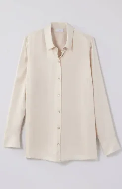 Satin Button-Front Shirt | Jjill