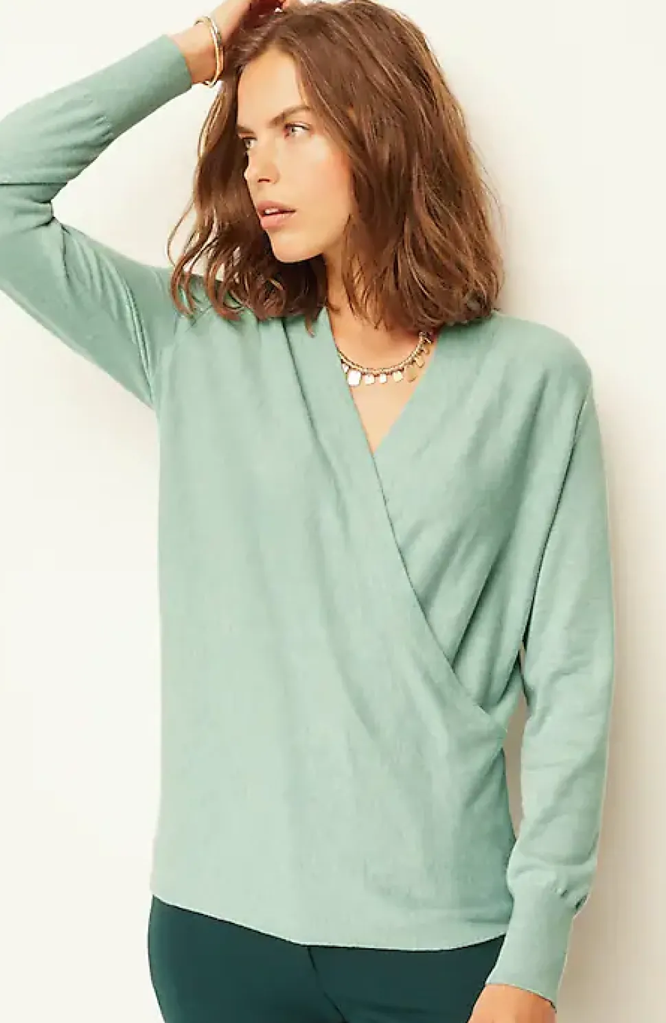 Seamed Wrap Sweater | Jjill