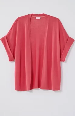 Short Cuffed-Sleeve Open-Front Cardi | Jjill