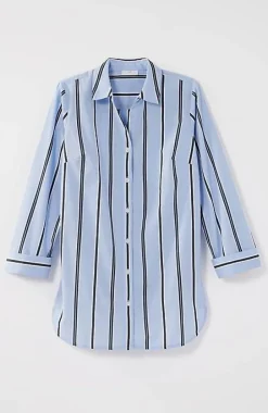 Side-Button Stepped-Hem Tunic | Jjill