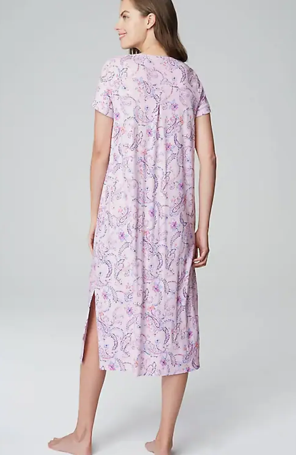 Sleep Ultrasoft Pleat-Back Long Gown | Jjill