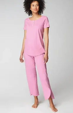 Sleep Ultrasoft Short-Sleeve Henley | Jjill