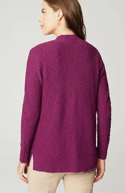 Slub-Textured Button-Front Cardi | Jjill