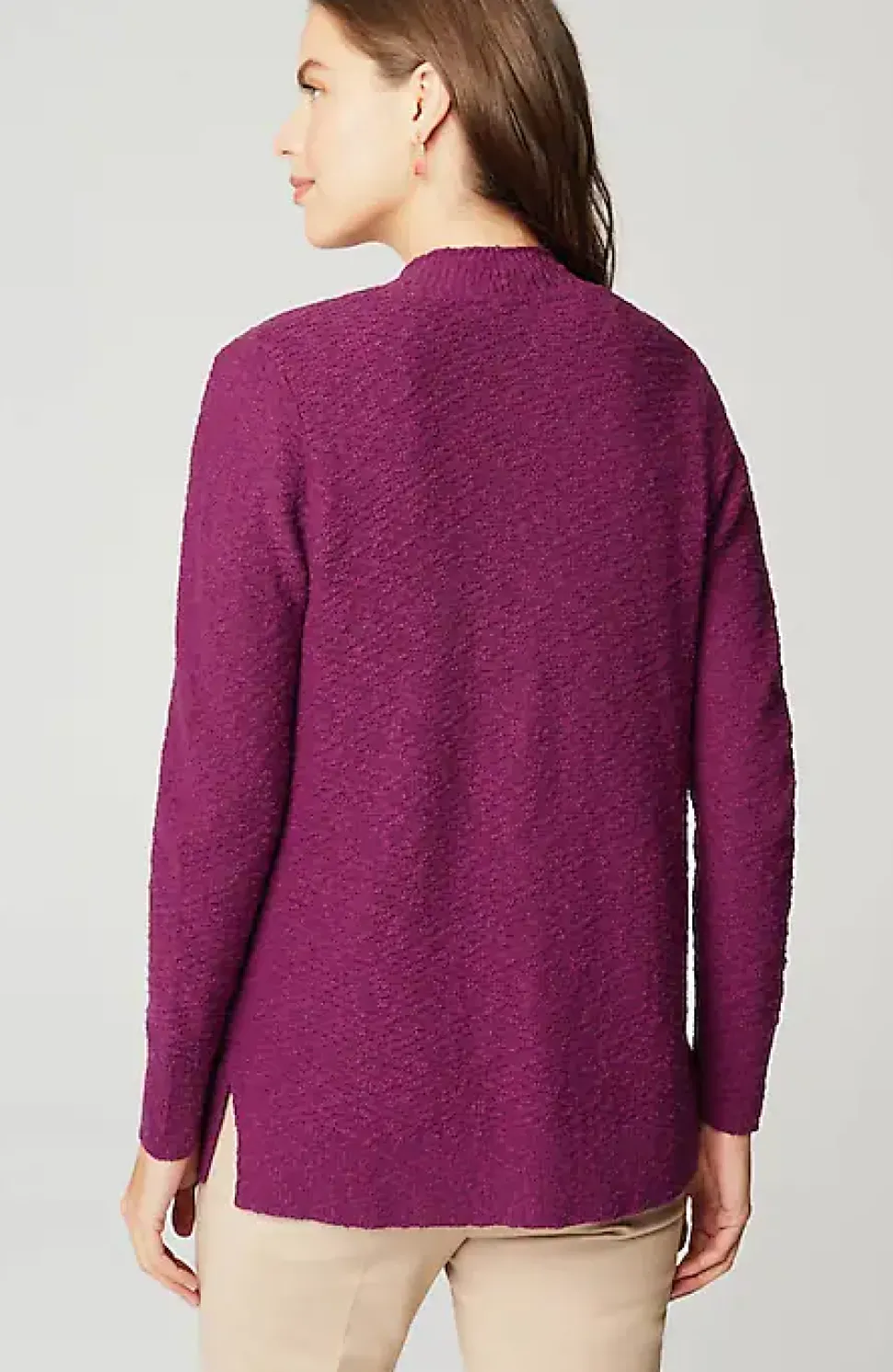 Slub-Textured Button-Front Cardi | Jjill