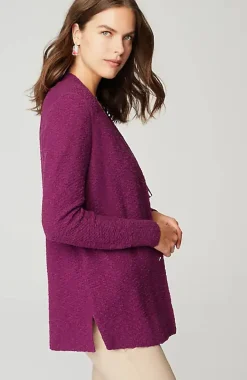 Slub-Textured Button-Front Cardi | Jjill