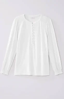 Smocked Henley Top | Jjill