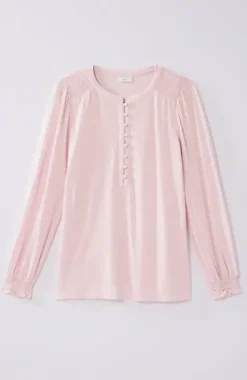 Smocked Henley Top | Jjill