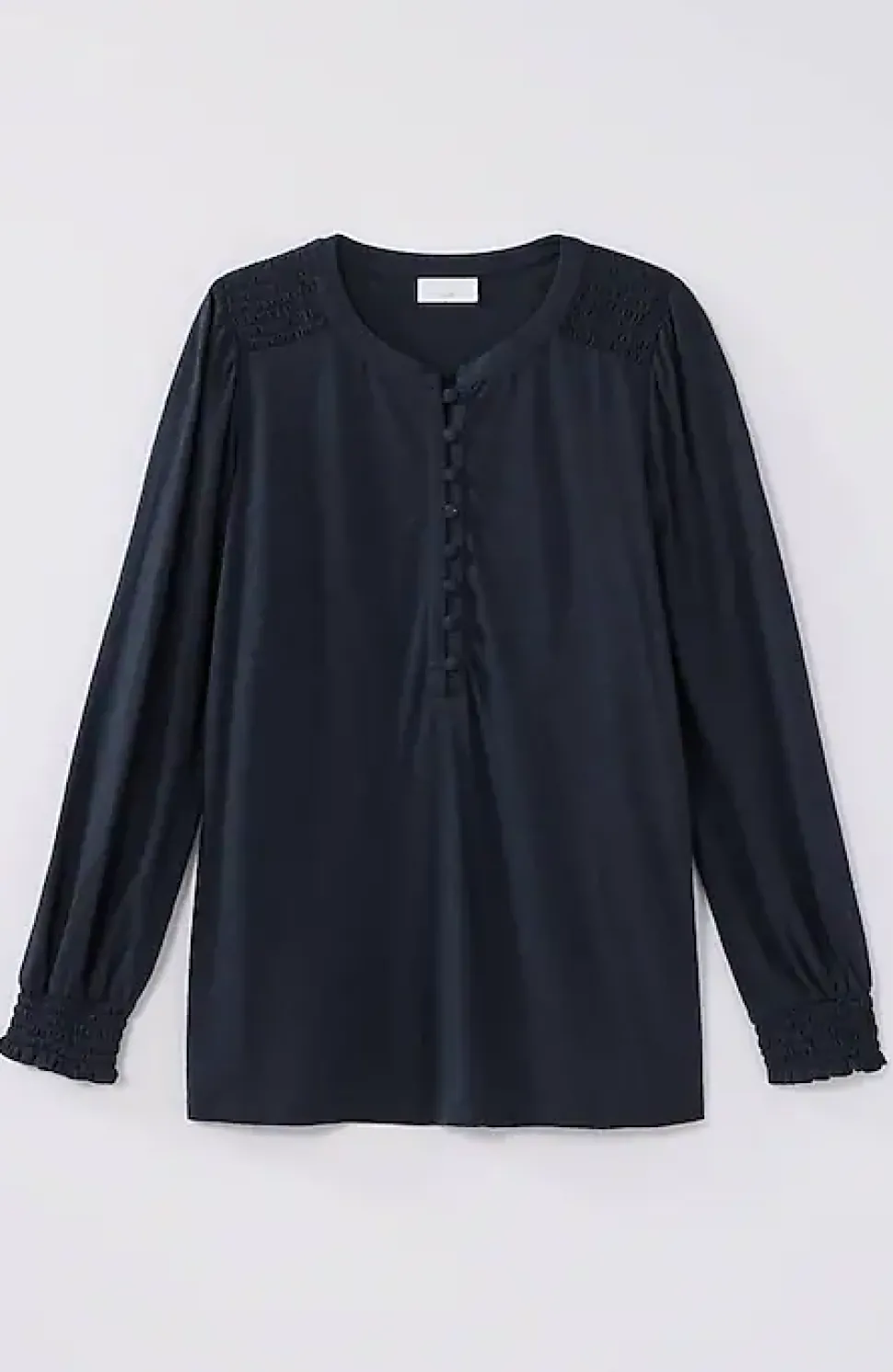 Smocked Henley Top | Jjill