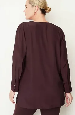 Smocked Split-Neck Tunic | Jjill
