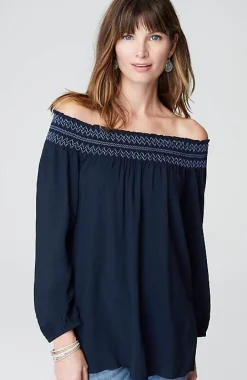 Smocked Two-Way A-Line Top | Jjill