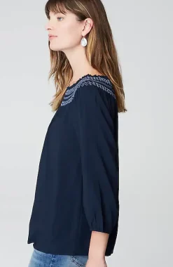 Smocked Two-Way A-Line Top | Jjill