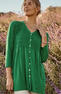 Smocked-Bodice Tunic | Jjill