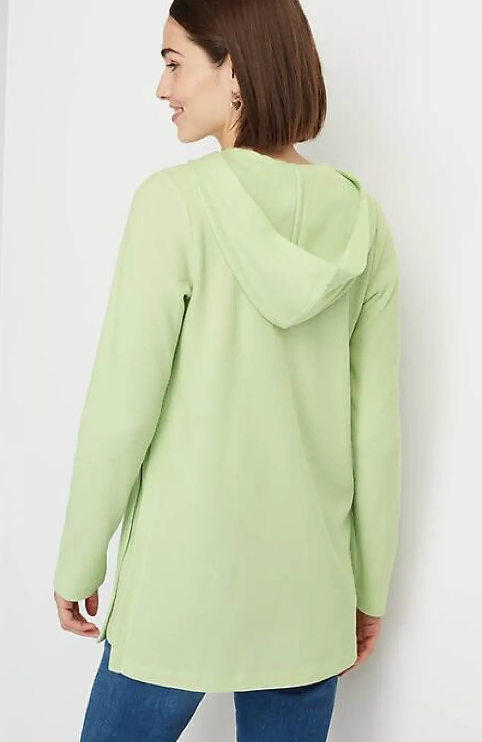 Soft-Brushed Waffle Hoodie Tunic | Jjill