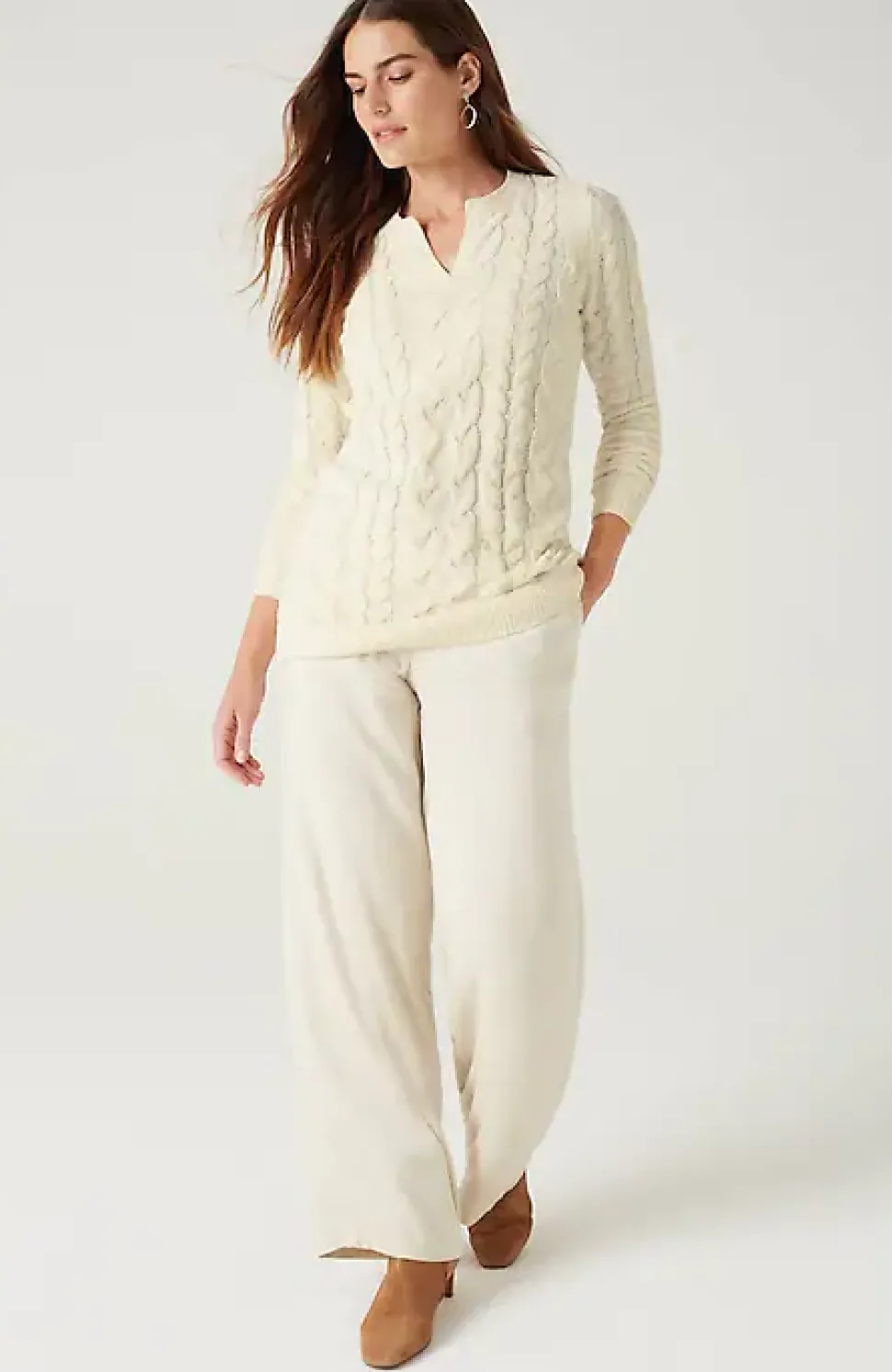Split-Neck Chenille Tunic | Jjill