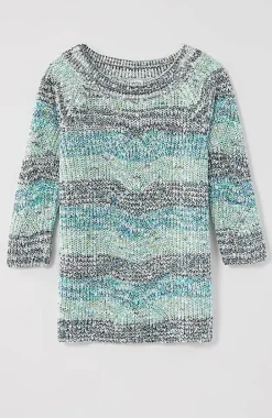 Textured Convertible-Shoulder Sweater | Jjill