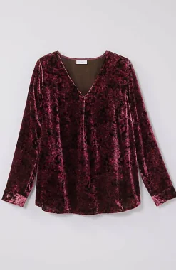 Velvet Paisley-Printed Top | Jjill