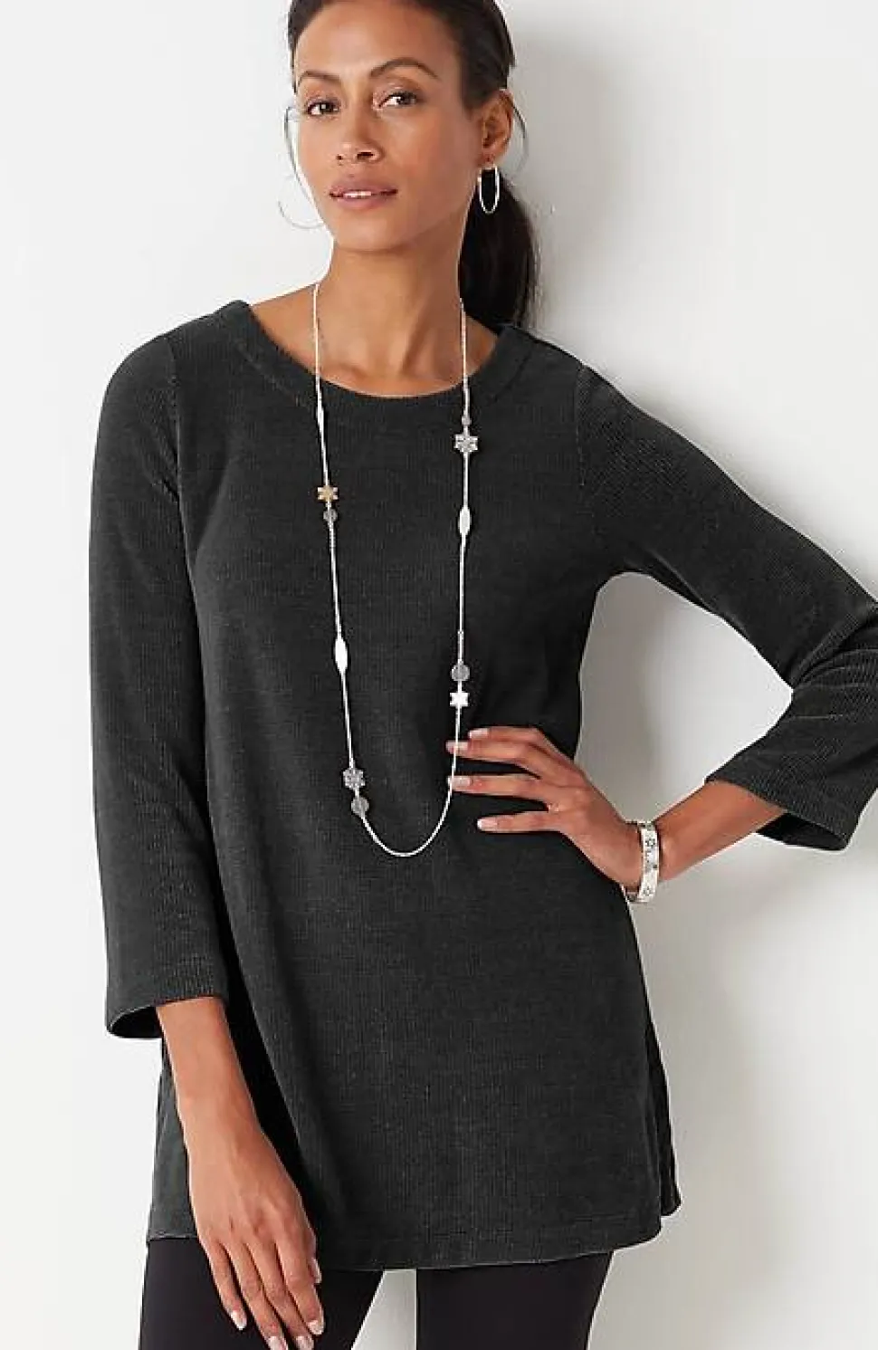 Wearever Chenille Knit A-Line Tunic | Jjill