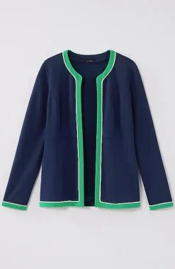 Wearever Double-Face Jersey Contrast-Trim Jacket | Jjill