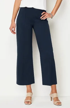 Wearever Double-Face Jersey Pintucked Crops | Jjill