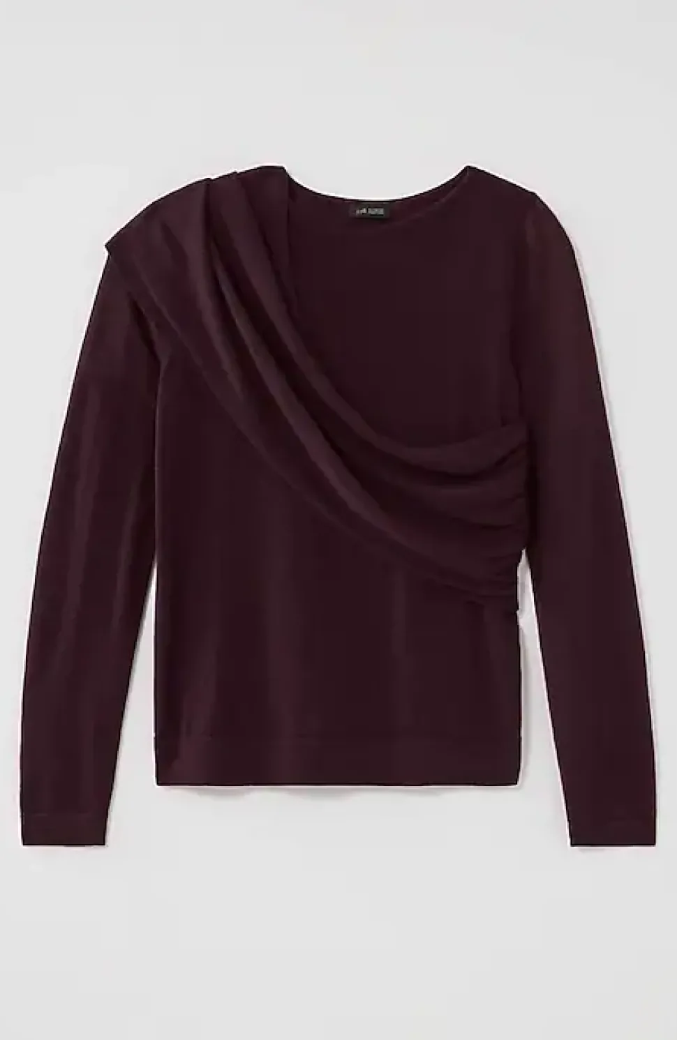 Wearever Draped-Overlay Merino Sweater | Jjill